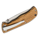 Couteau de poche pliant de marque Boker Backpacker manche en bois en acier inoxydable non revêtu