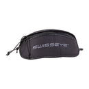 Black SWISS EYE case for military-grade eye protection goggles and spare lenses with zipper closure