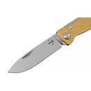 Boker Plus Atlas Slipjoint Couteau de poche Finition satinée Drop Point Manche en laiton