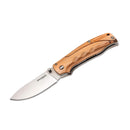BOKER Pakka Hunter couteau de poche liner lock manche en bois en acier 440B non revêtu