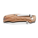 BOKER Pakka Hunter couteau de poche liner lock manche en bois en acier 440B non revêtu