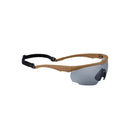 SWISS EYE military-grade safety goggles with adjustable temples, anti-scratch lenses, UV protection, and secure strap.