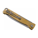Boker Plus Atlas Slipjoint Couteau de poche Finition satinée Drop Point Manche en laiton