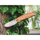 BOKER Pakka Hunter couteau de poche liner lock manche en bois en acier 440B non revêtu