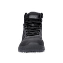 Front view of black Magnum HI-TEC Ultima 6.0 waterproof insulated hiking boot with rugged sole and laces