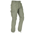 Olive drab Mil-Tec U.S. Army M64 Vietnam jungle style combat pants with cargo pockets and adjustable cuffs