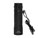 Black MIL-TEC Tactical Monocular 10x25 with lanyard, compact design for outdoor and military use.