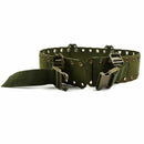 Original German army tactical webbing harness belt with metal buckle and adjustable durable fabric strap