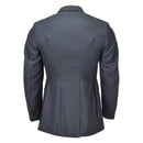 Back view of vintage Swedish army marines dress uniform jacket with tailored fit and structured seams