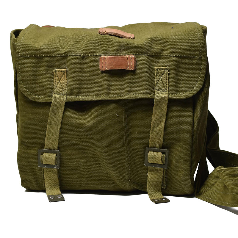 Sac de transport original de l'armée roumaine, étui à bandoulière vert pour surplus militaire