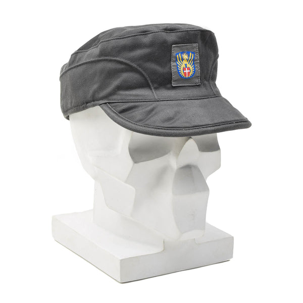 Origineel Deens militair grijs leger cap lichtgewicht opvouwbare oorklappen vintage nieuw