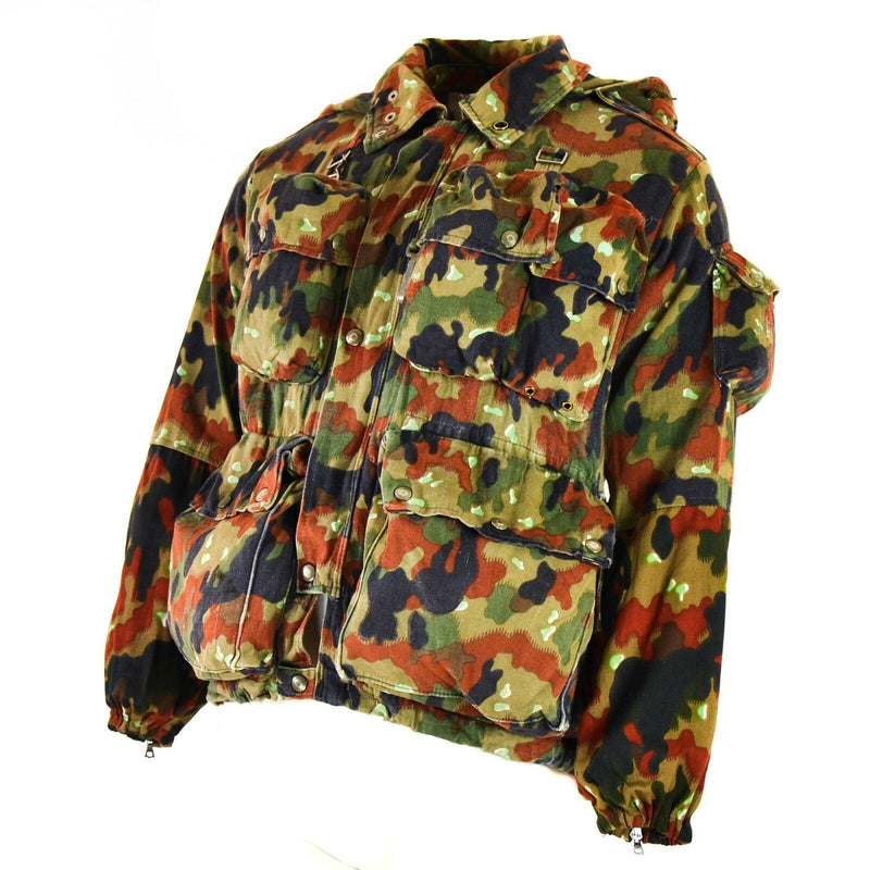 Echte Zwitserse legerjack M70 Alpenflage Camo Sniper Combat Hooded Parka