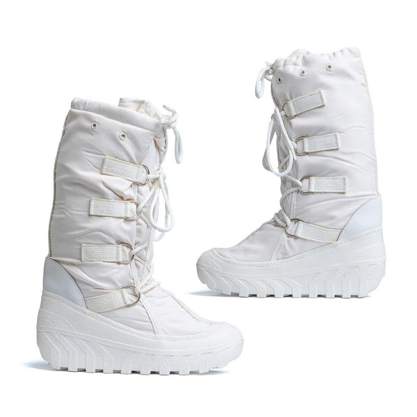 Echte Italiaanse militaire sneeuwschoenen verwarmen warmteweerstand bovenste veters wit nieuw
