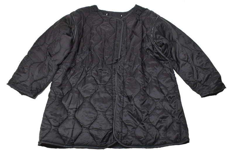 Parka style militaire américain de marque MIL-TEC M51 avec capuche et doublure matelassée noire NEUF