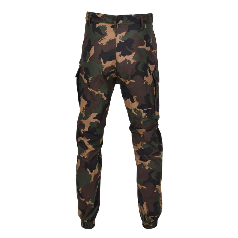 Pantalon de campagne d'été militaire hongrois d'origine M1990 camouflage bois ripstop NEUF