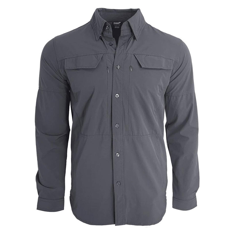 Chemise militaire à manches longues TEXAR, coupe ajustée, vêtement durable, chemises militaires classiques