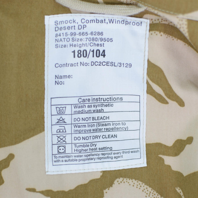 Echte Britse leger Parka DPM Desert Camo Smock winddichte jas Militair probleem