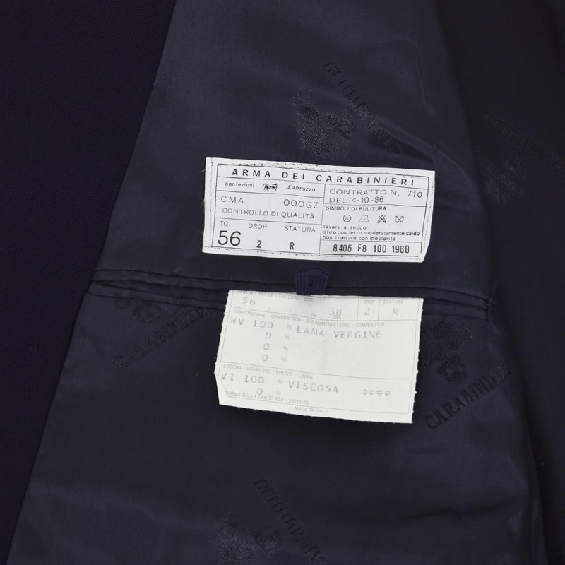 Véritable uniforme de la police militaire italienne, veste officielle d'officier bleu formel NEUF