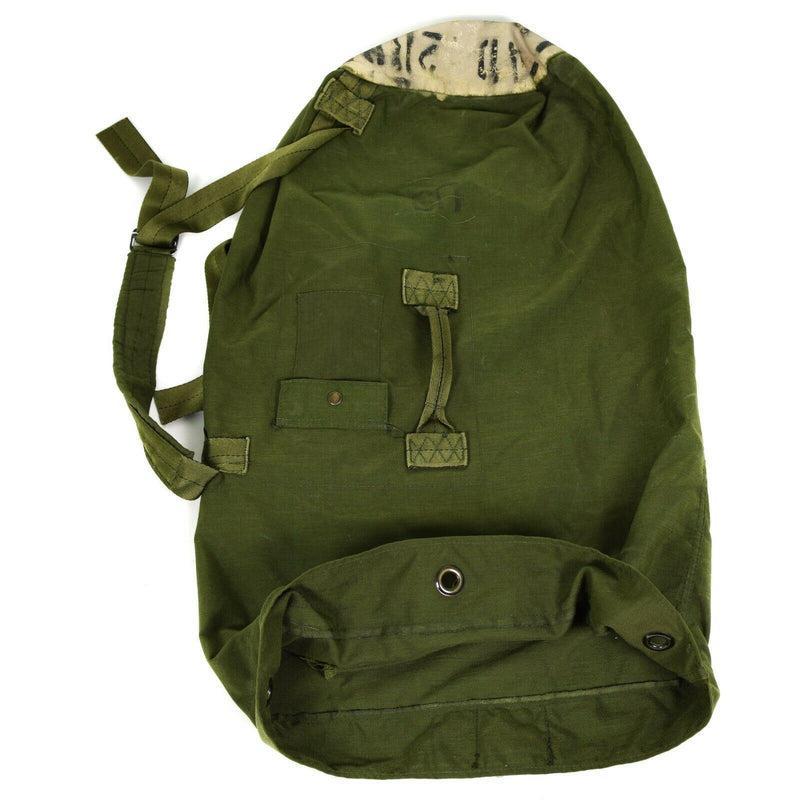 Véritable sac de sport de l'armée américaine, grand sac militaire vert olive, sac de mer en toile