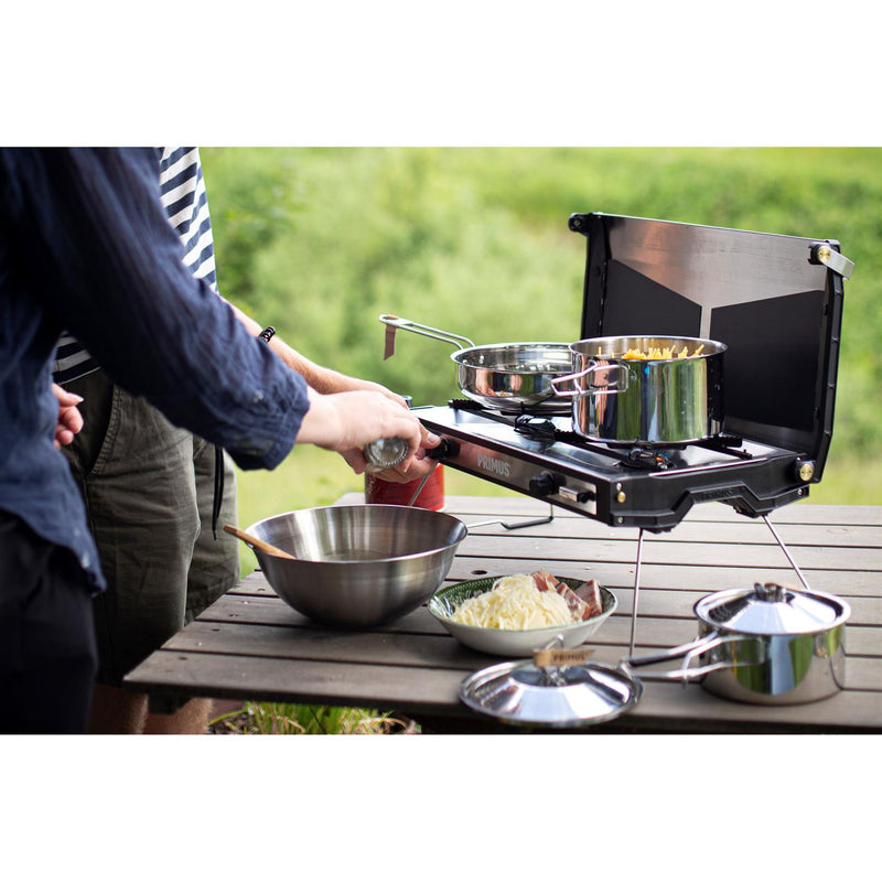 Ensemble de cuisine Primus CampFire en acier inoxydable tout-en-un pour la randonnée et le camping