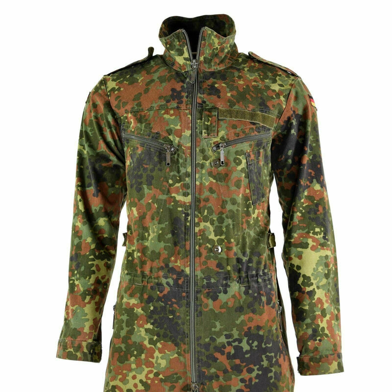 Origineel Duits leger flecktarn camo algemeen pakgevecht tanker coverall jumpsuit