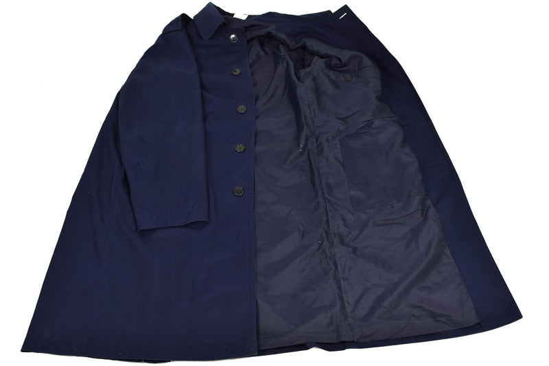 Echte Franse militaire regenjas leger luchtmacht trench jas blauw waterdicht