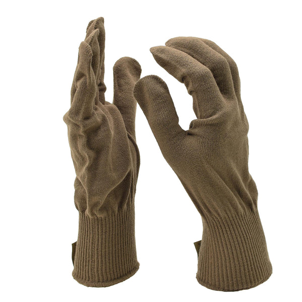 Gants militaires américains originaux, mitaines tricotées, inserts, doublures, chauffe-mains, marron, NEUF