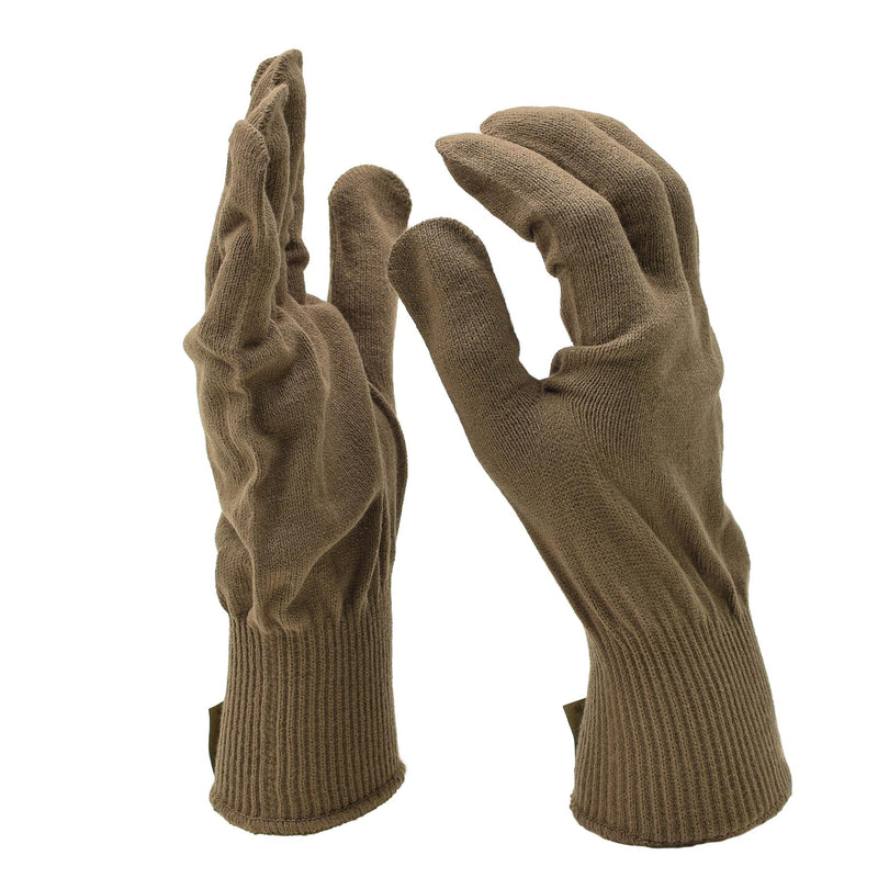 Gants militaires américains originaux, mitaines tricotées, inserts, doublures, chauffe-mains, marron, NEUF