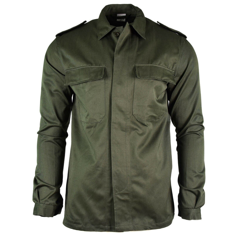 Veste de campagne militaire BDU originale de l'armée belge chemise olive de combat militaire NEUF