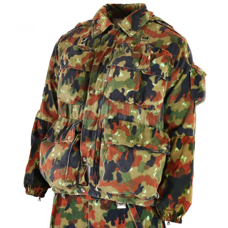 Echte Zwitserse legerjack M70 Alpenflage Camo Sniper Combat Hooded Parka