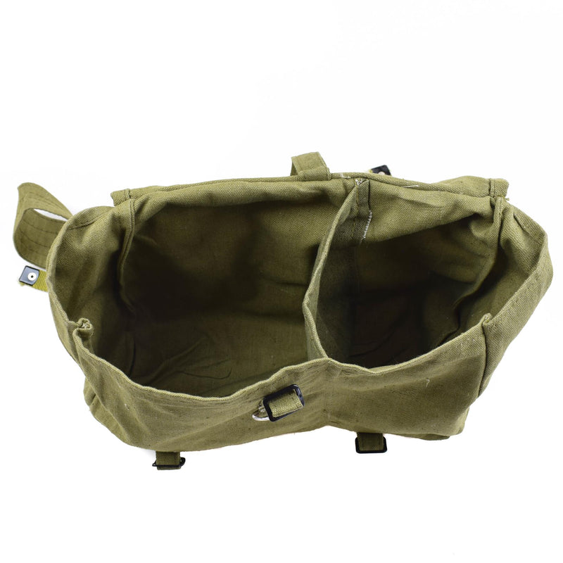 Sac à pain authentique de l'armée roumaine, surplus militaire, sac à dos en toile olive, OD NEUF
