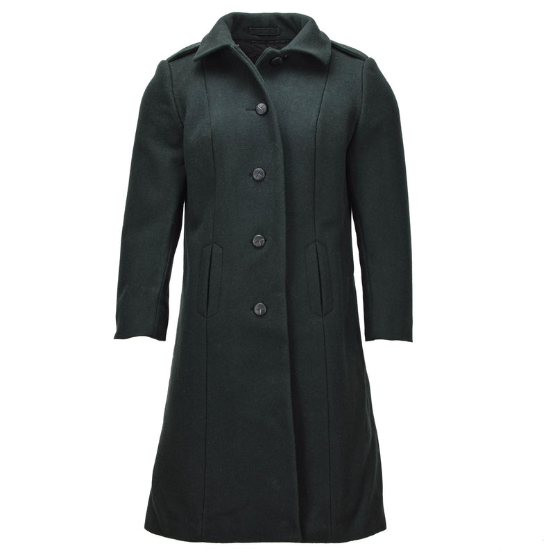 Pardessus en laine original de l’Armée canadienne pour femme Surplus militaire vert foncé