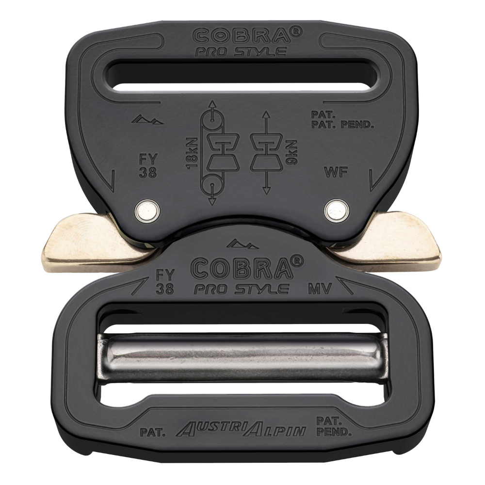 AustriAlpin COBRA PRO STYLE riemgesp 38 mm XL aluminium snelsluiting zwart