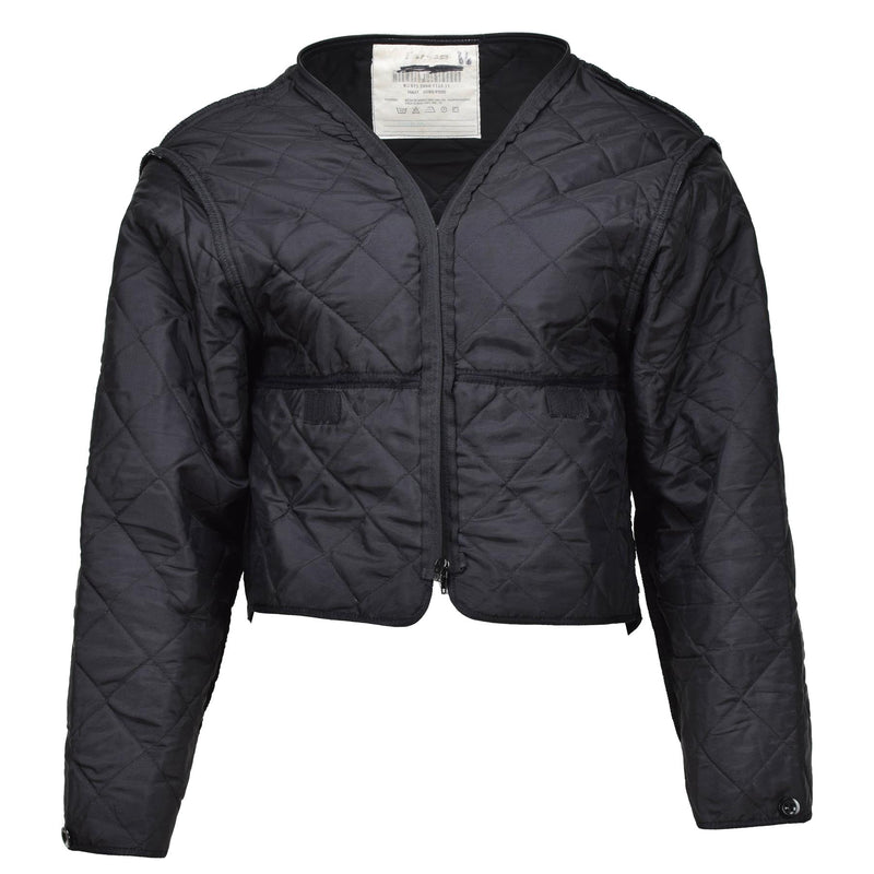 Originele Nederlandse militaire zwarte voering Winter Warm thermisch lichtgewicht quiltjack