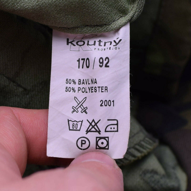 Veste de combat militaire originale de l'armée tchèque CZ 95 camouflage parka à capuche