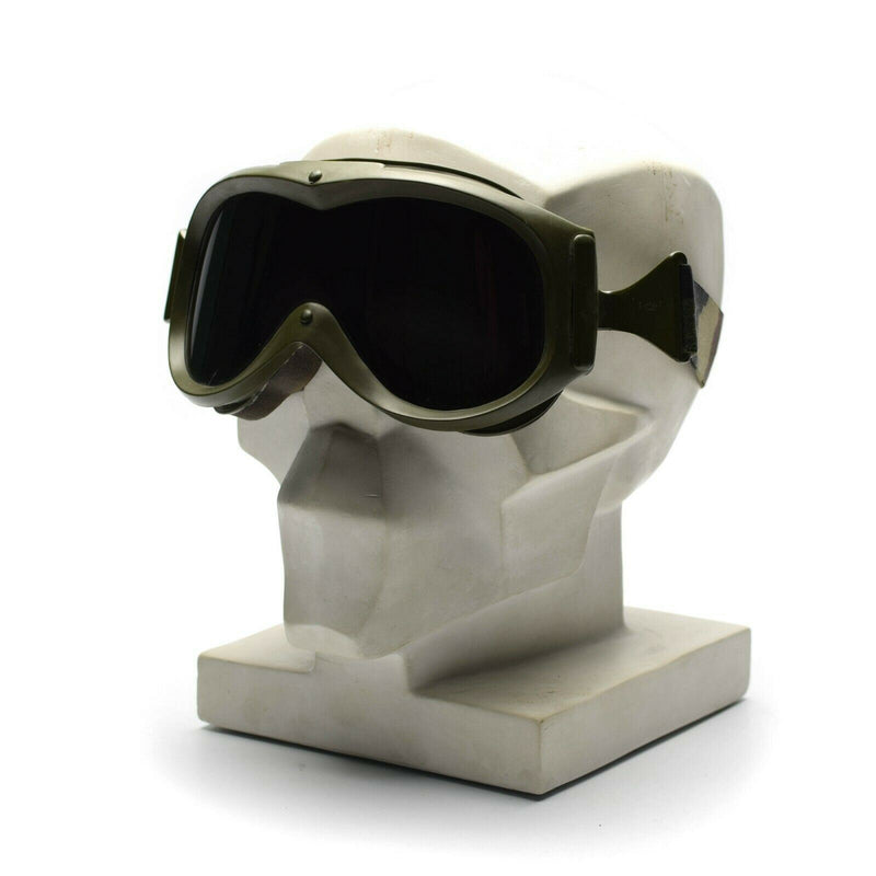 Echte Franse leger tanker bril Oogbescherming Glas Glas Militaire Zon Zand Wind
