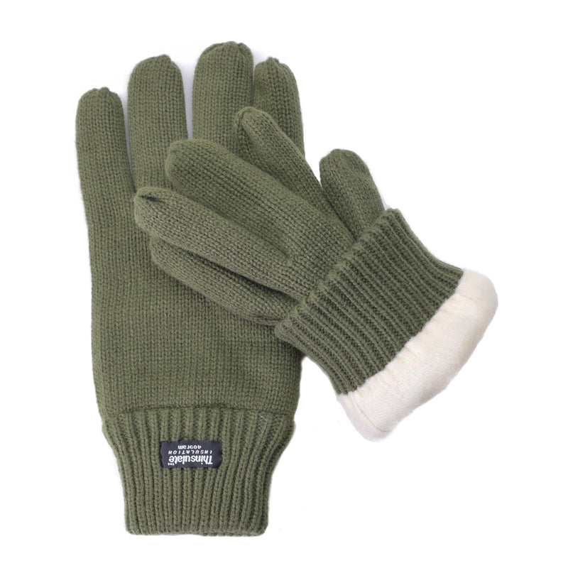 Gants Mil-Tec pour hommes, doublure chaude tricotée THINSULATE™, olive OD, équipement tactique d'hiver