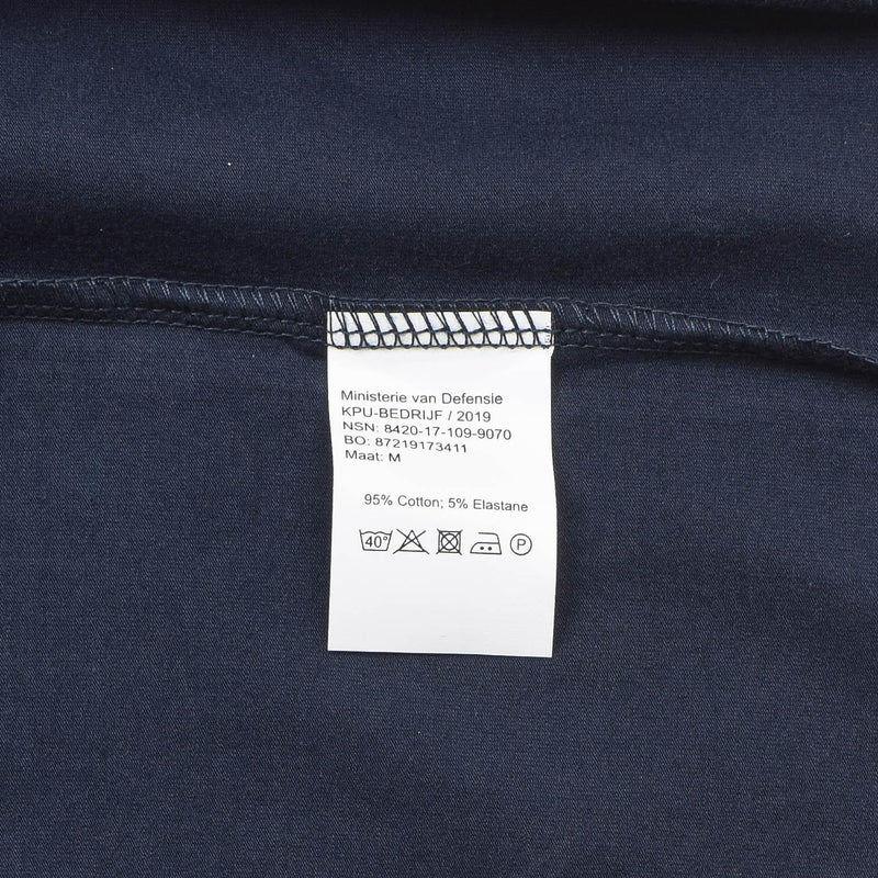 T-shirt original de l'armée néerlandaise, chemise en coton bleu à manches courtes, surplus militaire, NEUF