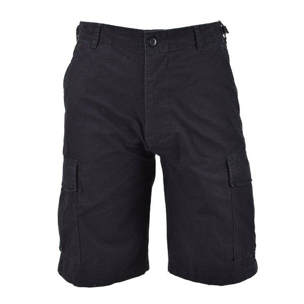 Bermuda léger prélavé noir de style militaire américain de marque Mil-Tec