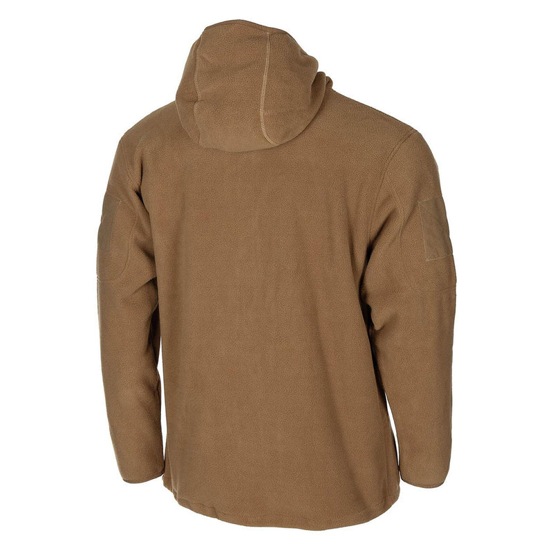 MFH militaire stijl Tan Tactical Hooded Fleece Jacket Outdoor wandelen Volledig Zip Nieuw