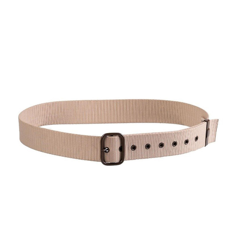 Ceinture de pantalon tactique militaire tchèque originale en toile kaki épine marron boucle NEUF