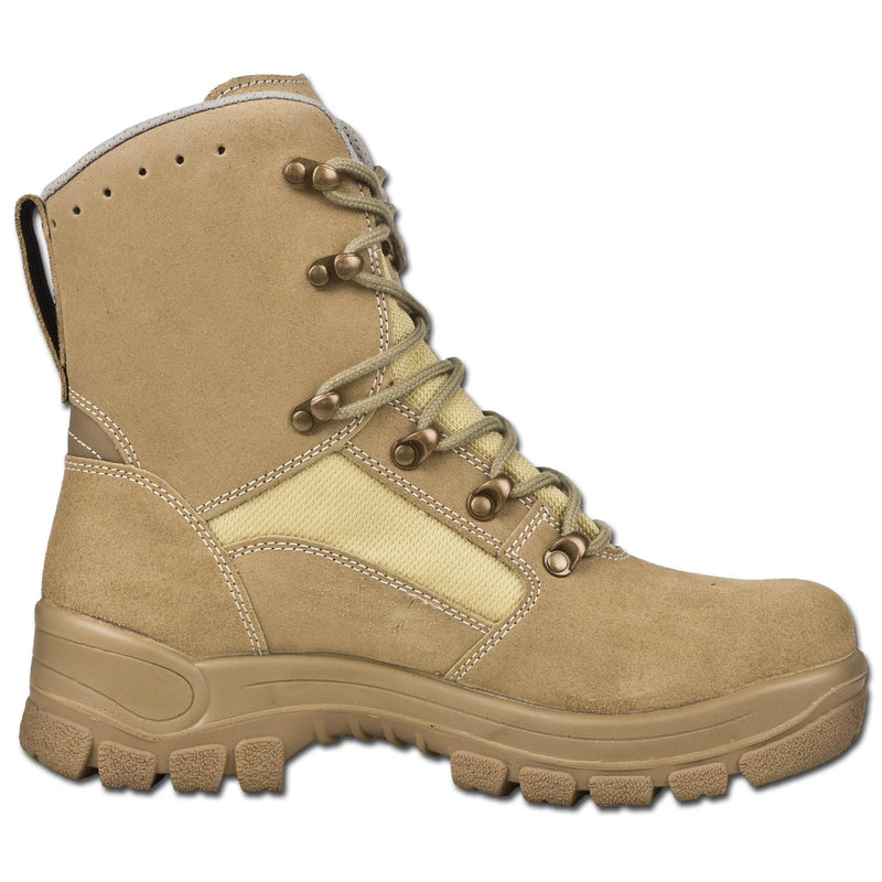 Bottes tactiques militaires allemandes originales imperméables à semelle ronde en caoutchouc kaki NEUVES