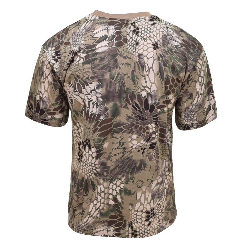 T-shirt militaire américain de marque MFH, sous-vêtement à manches courtes, motif camouflage serpent FG