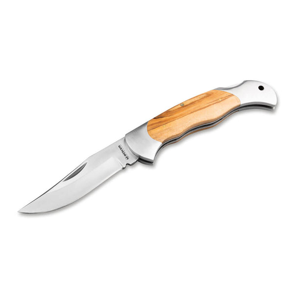 BOKER Classic Hunter One Folding pocket knife compact 440A steel wooden handle