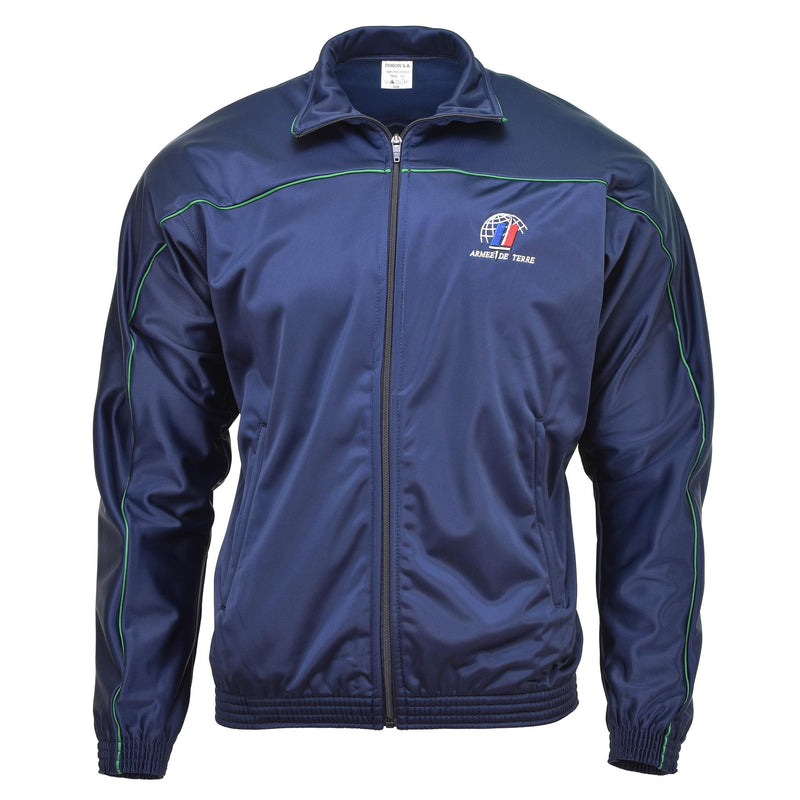 Veste de sport de survêtement originale de l'armée française, haut de costume de vêtements de sport, chemise bleue NEUF