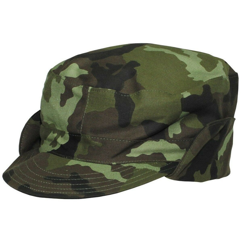 Casquette de combat de campagne originale de camouflage boisé M95 de l'armée tchèque, couvre-cou neuf