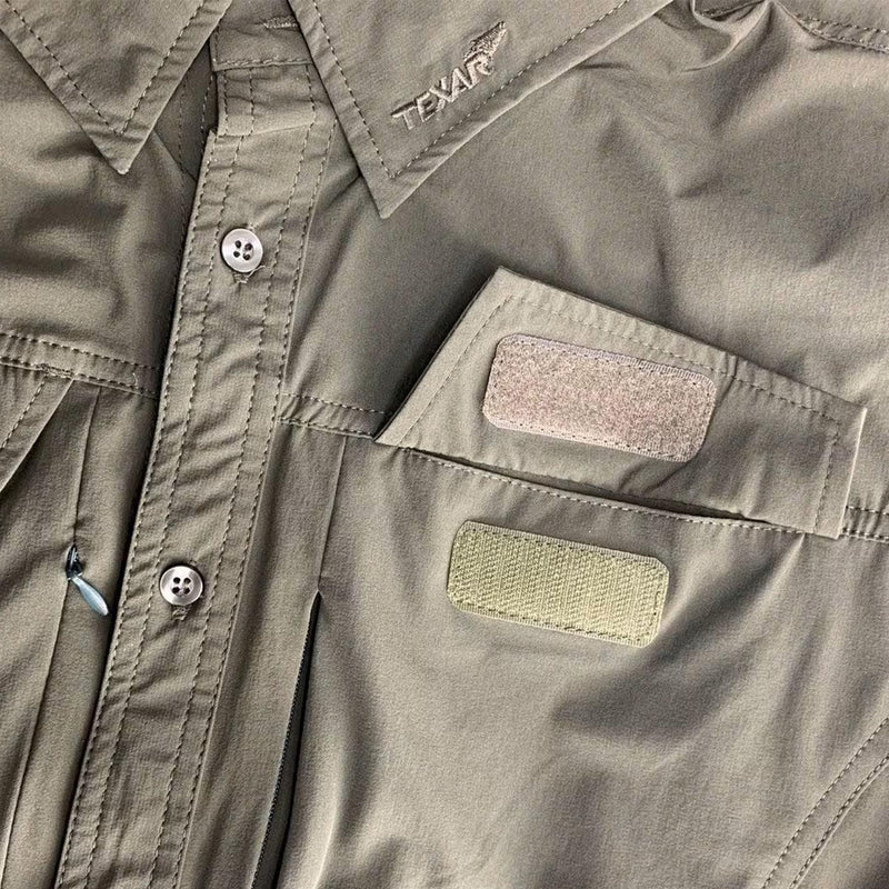 Chemise militaire à manches longues TEXAR, coupe ajustée, vêtement durable, chemises militaires classiques