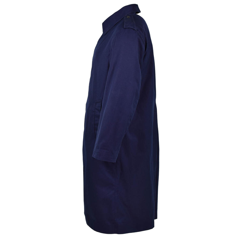 Echte Franse militaire regenjas leger luchtmacht trench jas blauw waterdicht