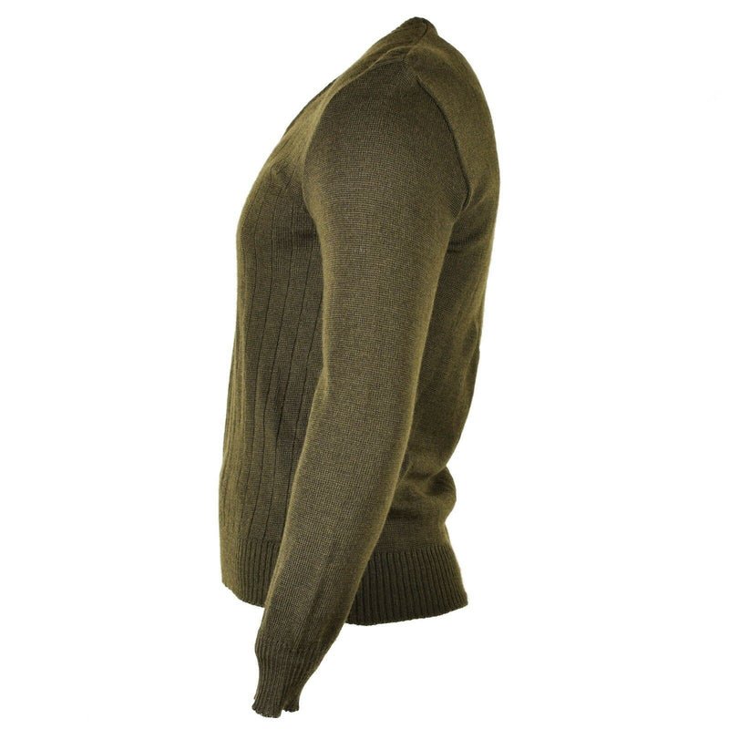 Originele Tsjechische leger-pullover M85 V-hals trui bruin nieuw