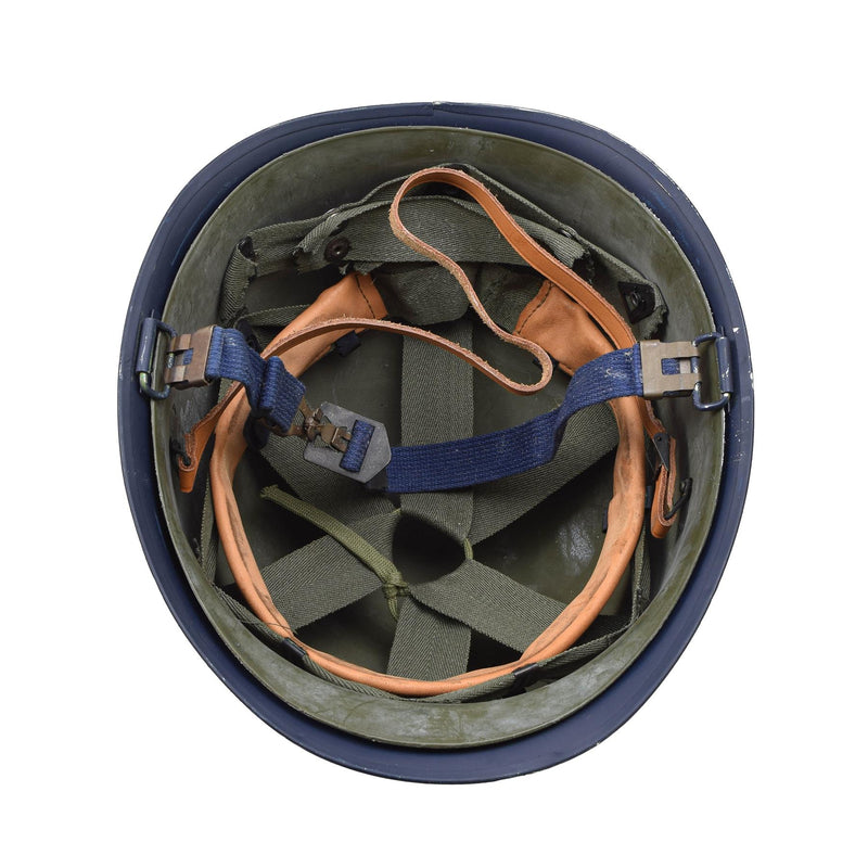 Originele militaire Belgische stalen helm M51 Tactical Combat Army Inner PVC Blue